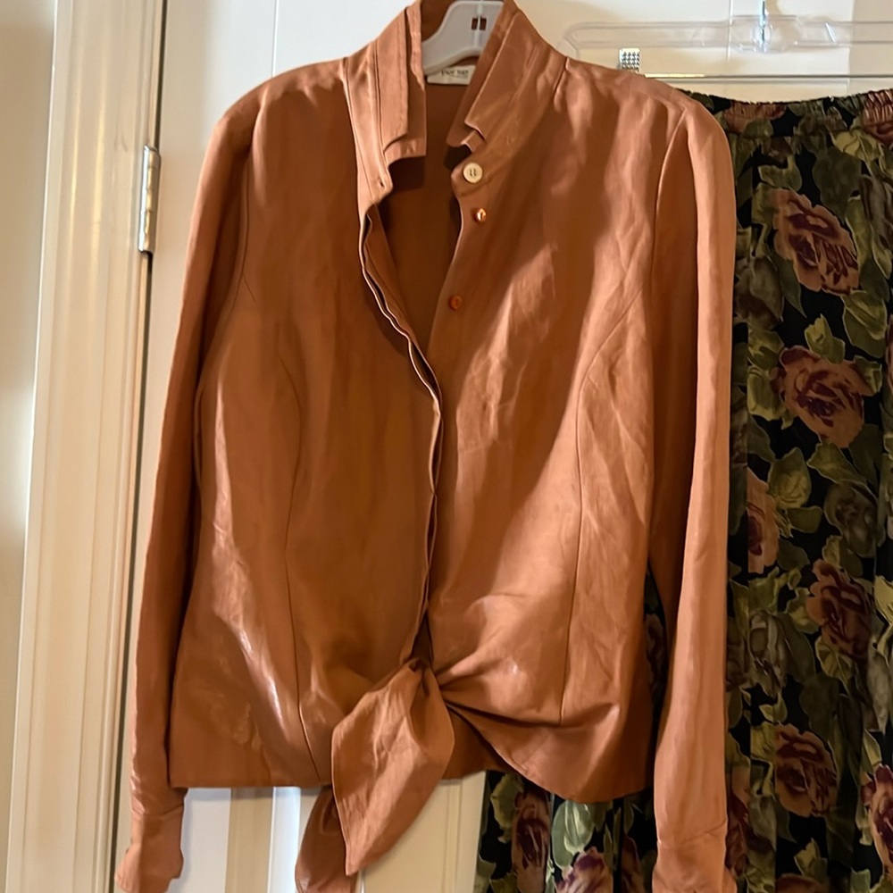 Per se Linen blend. Tawny Rose long sleeve. Neru color